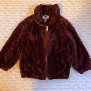 Burgundy fleece jacket